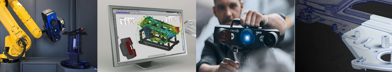 회사소개자료의 3D 스캔 · 역설계 · 품질검사 · 공동개발 소개 이미지